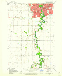Download a high-resolution, GPS-compatible USGS topo map for Fargo South, ND (1960 edition)