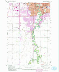 Download a high-resolution, GPS-compatible USGS topo map for Fargo South, ND (1993 edition)