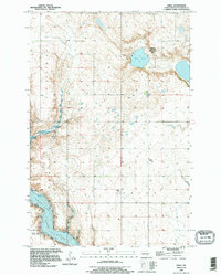 preview thumbnail of historical topo map of Stutsman County, ND in 1990
