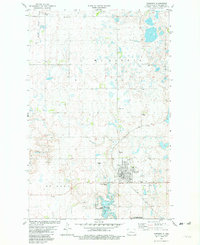 1981 Map of Garrison, ND, 1982 Print