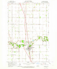 1963 Map of Hillsboro, ND, 1964 Print
