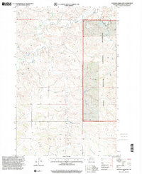 Download a high-resolution, GPS-compatible USGS topo map for Hootowl Creek East, ND (2001 edition)