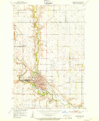Download a high-resolution, GPS-compatible USGS topo map for Jamestown, ND (1951 edition)