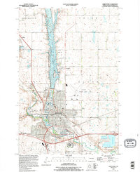 preview thumbnail of historical topo map of Jamestown, ND in 1990