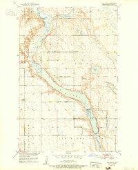 historical topo map of Stutsman County, ND in 1952