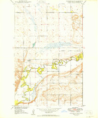 Download a high-resolution, GPS-compatible USGS topo map for Karlsruhe NW, ND (1949 edition)