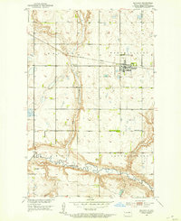 1951 Map of Maddock, ND, 1953 Print