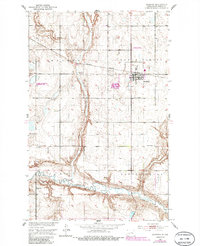 1951 Map of Maddock, ND, 1986 Print