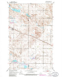 1951 Map of Martin, ND, 1986 Print