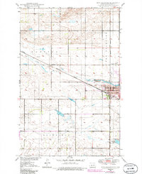 1950 Map of New Rockford, ND, 1986 Print