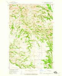 1958 Map of North Killdeer Mountain, 1960 Print
