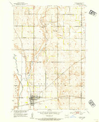 1952 Map of Oakes, ND, 1954 Print