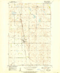 1951 Map of Oberon, ND
