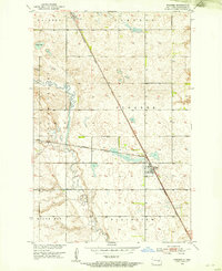 1951 Map of Pingree, ND, 1953 Print