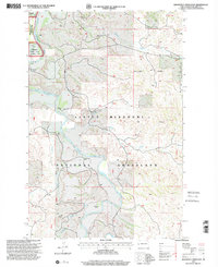 Download a high-resolution, GPS-compatible USGS topo map for Roosevelt Creek East, ND (2001 edition)