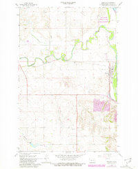 1968 Map of Stanton, ND, 1981 Print
