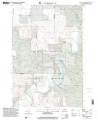 Download a high-resolution, GPS-compatible USGS topo map for Three V Crossing, ND (2001 edition)
