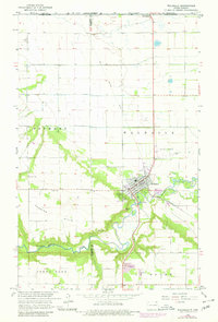 1964 Map of Walhalla, ND, 1980 Print