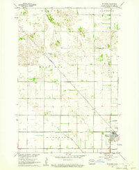1960 Map of Wyndmere, ND, 1961 Print