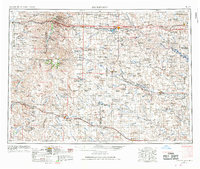 1953 Map of Dickinson, 1968 Print