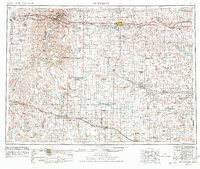 1953 Map of Dickinson, 1978 Print