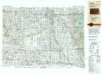 1989 Map of Wyndmere, ND, 1990 Print