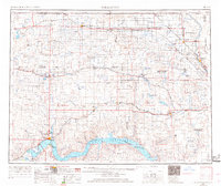 1953 Map of Crosby, ND, 1968 Print
