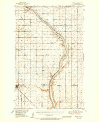 1950 Map of Bowbells, ND