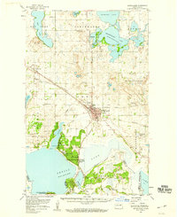 1950 Map of Devils Lake, 1959 Print