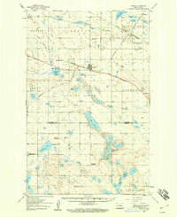 1958 Map of Drake, ND, 1959 Print