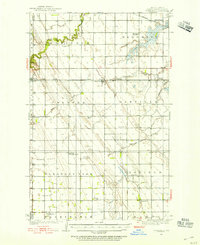 1934 Map of Emerado, 1955 Print