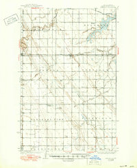 1936 Map of Emerado, 1950 Print