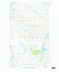 preview thumbnail of historical topo map of Benson County, ND in 1950