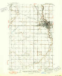 1938 Map of Grand Forks, ND, 1949 Print