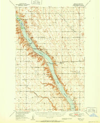 Download a high-resolution, GPS-compatible USGS topo map for Grano, ND (1951 edition)