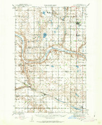 1943 Map of Maddock, ND, 1963 Print