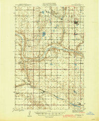 Download a high-resolution, GPS-compatible USGS topo map for Maddock, ND (1945 edition)