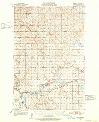 1951 Map of Menoken, 1952 Print