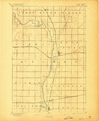 1894 Map of Oakes, 1904 Print