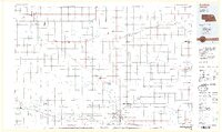 1985 Map of Hoskins, NE, 1986 Print