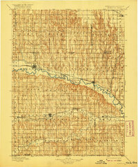 1898 Map of Arapahoe, 1920 Print