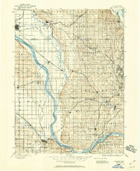 1893 Map of Fremont, 1960 Print
