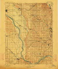 1896 Map of Fremont, 1912 Print
