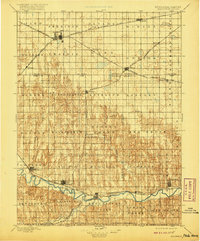 1896 Map of Holdrege, 1920 Print