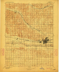 1896 Map of Kearney, 1911 Print