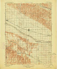 1899 Map of Lexington, 1914 Print