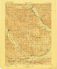 1899 Map of Loup, 1921 Print