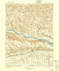 1900 Map of Ogallala, 1939 Print