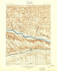 1900 Map of Ogallala, 1946 Print