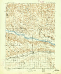 1900 Map of Ogallala, 1933 Print